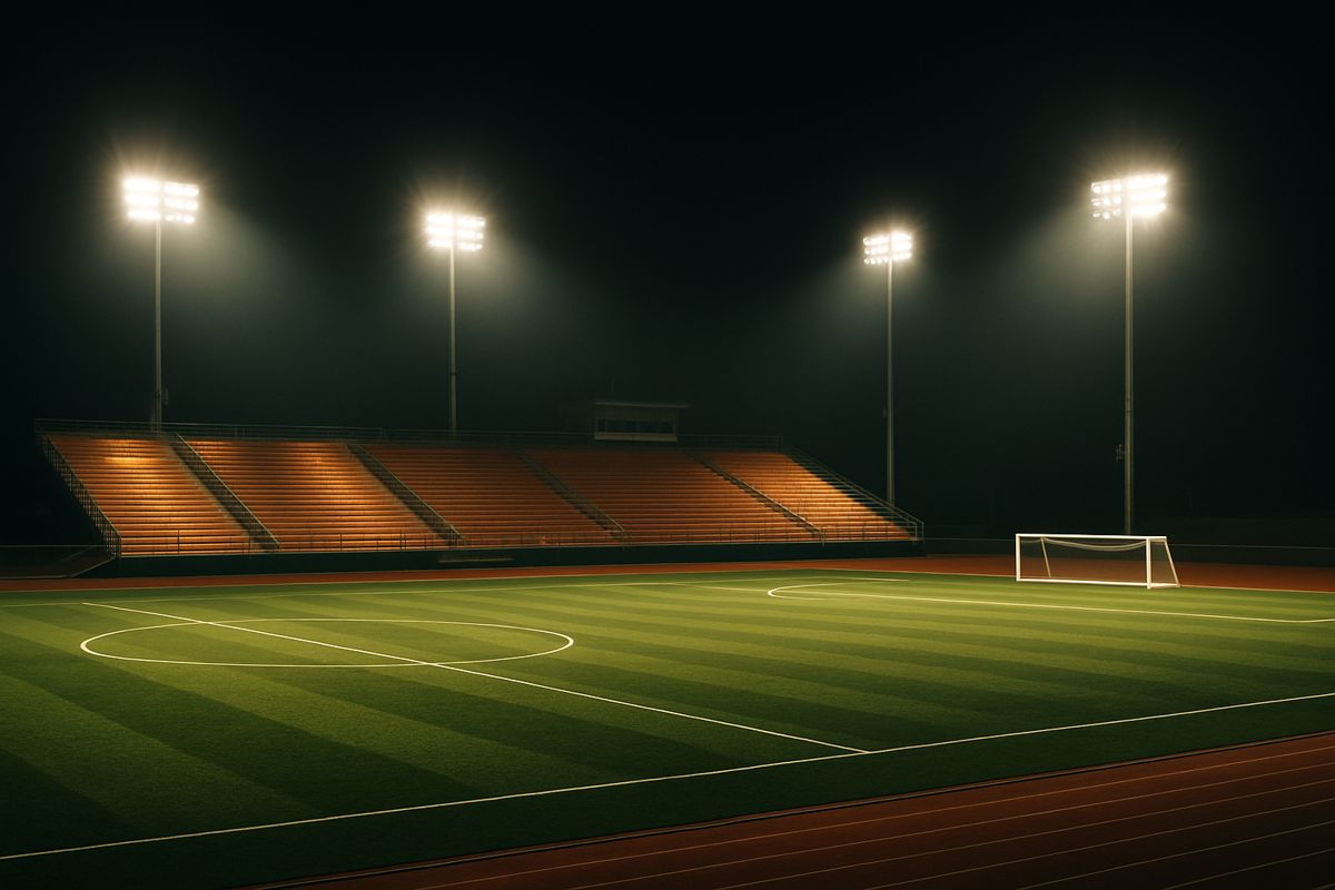 Field under stadium lights